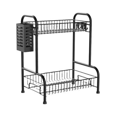 China Stable Multifunctional Double-layer Kitchen Storage Rack Organizer Viable for sale