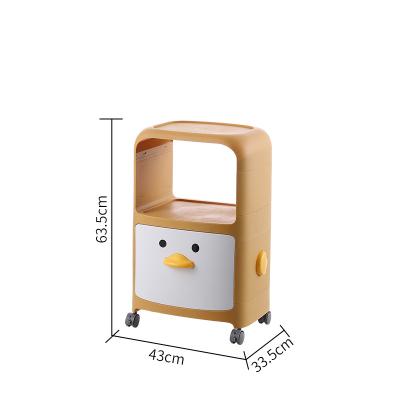 China Viable Children's Cartoon Plastic Toy Storage Rack Bedroom Living Room Storage Rack for sale