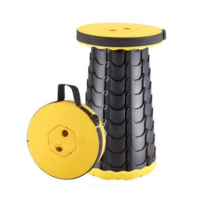 China Manufacture direct supply adjustable plastic folding (height) stool, convenient outdoor leisure camping adjustable telescopic stool for sale