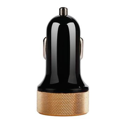 China High Quality Mobile Phone Metal Usb Car Fast Charger, Cool Appearance Mobile Phone Adapter With Adicated LED for sale