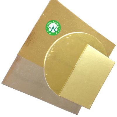 中国 Antibend Rectangular Silver Gold Cake Board 3.0mmround Cardboard Tray 販売のため