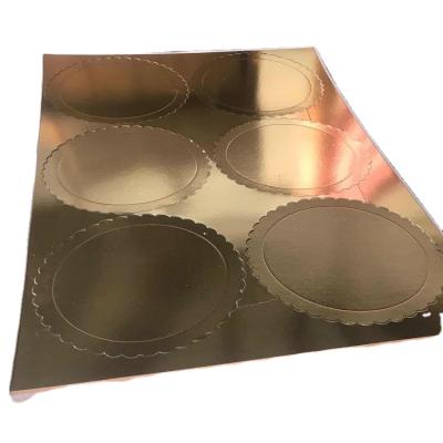 中国 787*1092mm antirust one gold one gray round cake board 販売のため