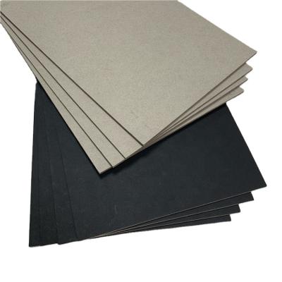 China Gray Back 1.5mm Rigid Duplex Black Cardboard Netting Paper Board Anti-Bend Rigid Black Manufacturer à venda