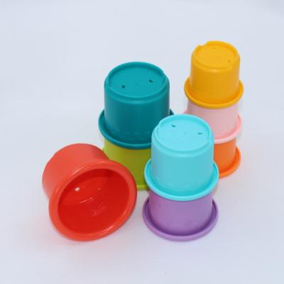 China Wholesale School Professional Set Of Education 8 New Baby Plastic Stack Cup Toy for sale