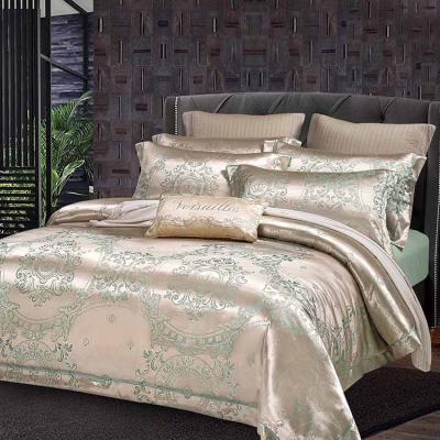 China Chinese Colorful Jacquard Polyester Brocade Bedding Fabric for sale