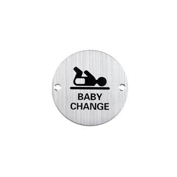 China Modern Stainless Steel Stamping Sign Plate For Baby Change for sale