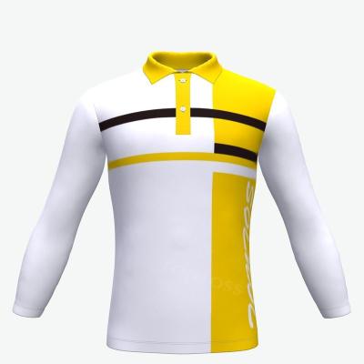 China New Style QUICK DRY Custom Printing Unisex Long Sleeve Polo Shirt for sale