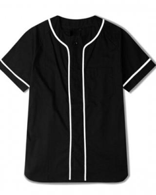 China Black And White Team Baseball Jersey Antibacterial Custom Design for sale