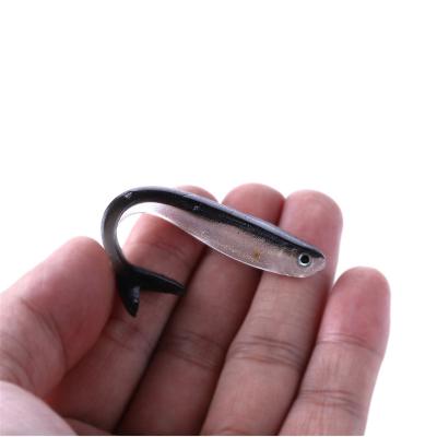 China 10pcs Two Color Small Fish Soft Bait 8cm / 2G Road Underwater Fishing Soft Loach Bait NO for sale