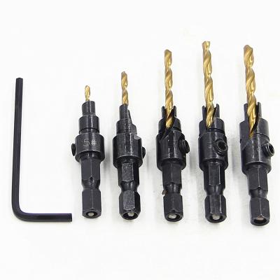 China Woodworking Hole Opener Set Hexagon Screw Hardware Tool Counterboring Drill Bit -- for sale