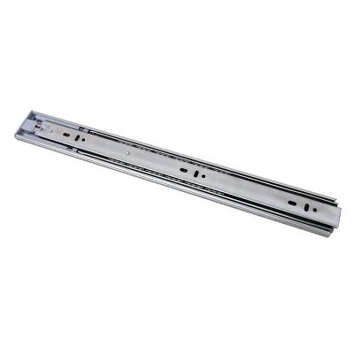 China 45mm Modern Push Cabinet Rail Desk Ball Bearing Open Drawer Slide for sale