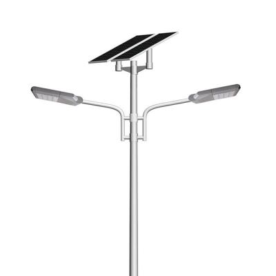 China ROAD good quality double high lumen 60w arm led solar street light with pole for sale