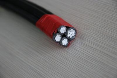 China El cable de descenso Quadruplex del servicio de los conductores del aislamiento de aluminio del Pvc Acsr apoyó en venta