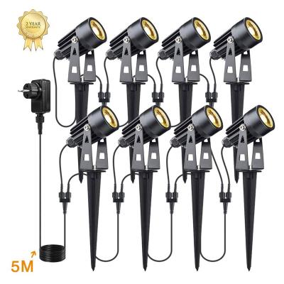 China 2021china Wholesale Solar Garden Light 8 Pack 12V 6.56ft Solar Light Outdoor Solar Garden Spike Lights for sale