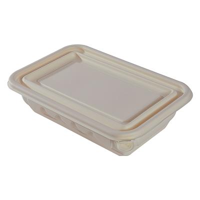 China Disposable Microwave Safe Biodegradable Eco Friendly Disposable Take Out Food Containers Lunch Box for sale