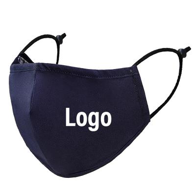 China Anti-Dust-Fog-Haze-Wind Best Luxury Skin Care Cotton 2 Face Mask Breathable Reusable Cloth Custom Logo Solid Color Navy Blue Coupons Prices For Adult for sale