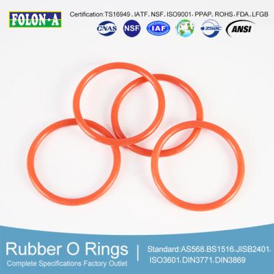 China Temperature Silicone O Rings Resilient to -60\u00b0C - 220\u2103 Tensile Strength 7-12 MPa for sale