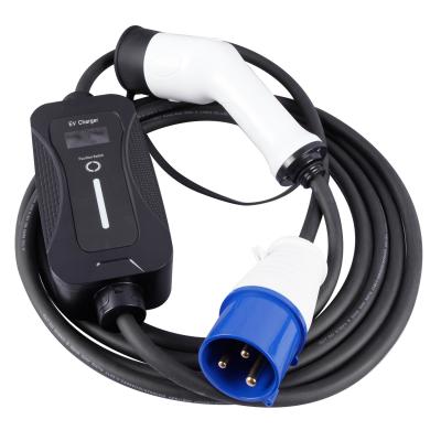 Cina IEC62196-2 mode2 charger 7kw single phase adjustable current portable ev charger for electric vehicle charging in vendita