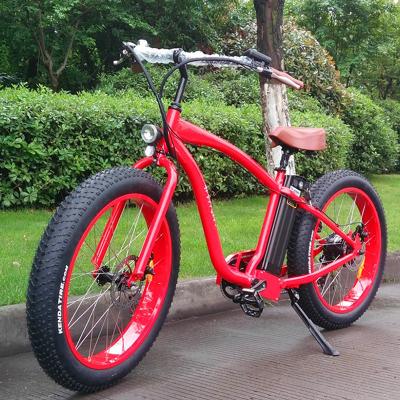 China Aluminum Alloy 26 Inch 48V 500W 750W Cheap Fat Tire Bike Electric Bicycle For Adults for sale