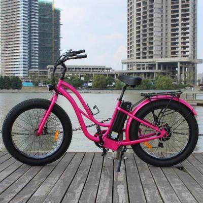 China Hot Selling 26 Inch 7 Speed ​​Fat Beach Cruiser 750w Tire Electric Bike For Adult 26*4.0 for sale