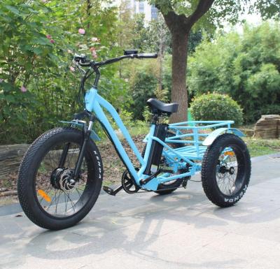 China Aluminum Alloy CE Passed Cargo Tricycle 3 Wheel Adult 48v 500w Electric Tricycle Adults Scooters With Disc Brake for sale