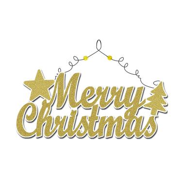 China Durable Hanging Creative Merry Christmas Wooden Sign Wall Decorations for sale