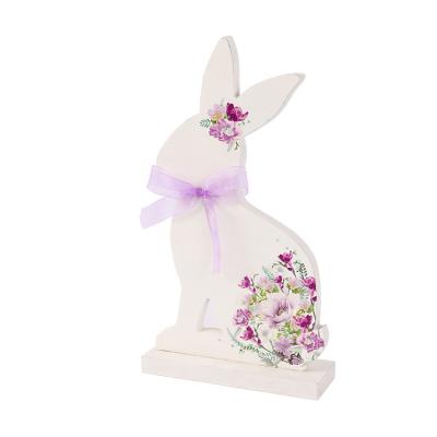 China Table Decoration Cuter Easter Rabbit tabletop decorations big Bunny Wooden crafts ornaments for home garden and office for sale