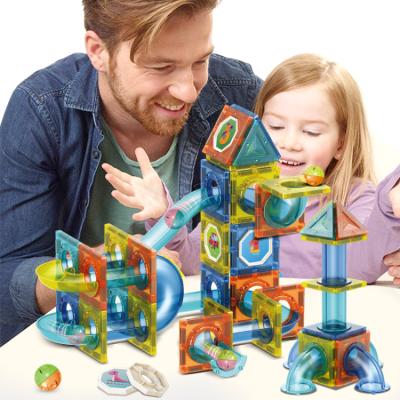 China Plastic Cheap Price Educational Magnetic Block Set Toy For Kids Square Sets, Hot Sales Magic Connecting Tiles Supplier for sale