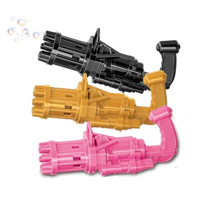 China Toy Gun High Quality Custom Wholesale 2022 Outdoor Activity Automatic Bubble Memory Maker Gatling Bubble Gun Blowing Toys for sale