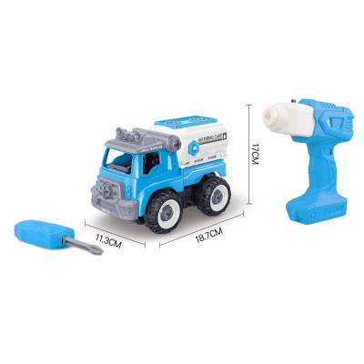 China ABS Plastic Children's Education Learning Toys Diy Take Apart Blocks Truck Vehicle Toy With Sound for sale