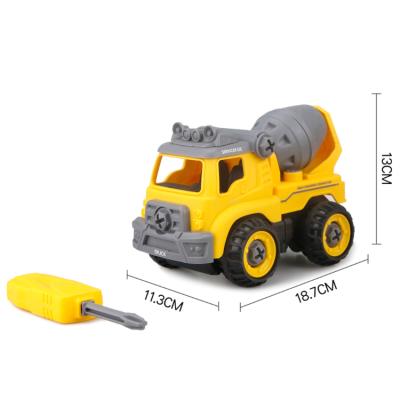 China ABS Newest Full Item Mini Model CoolYellow Plastic Plastic Kids Engineering Toy Truck for sale