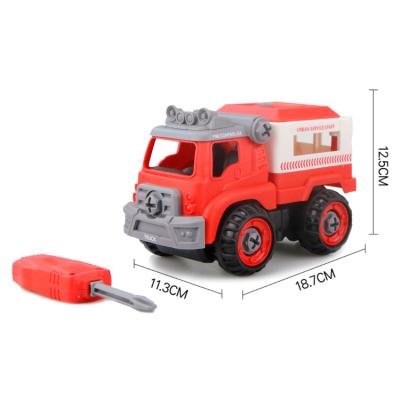 China New DIY ABS Plastic Vehicle Battery Powered Small Electric Fire Trucks Sale For Kids for sale