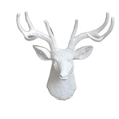 China Europe Ce Noodle White Deer Resin Main Crafts Wall Hanging Decor for sale