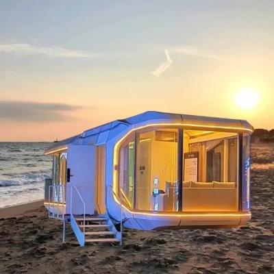 China Prefab House Design Tourist Resort Prefabricated Home Furnished Cabin Homes Villa Capsule Cabin for sale