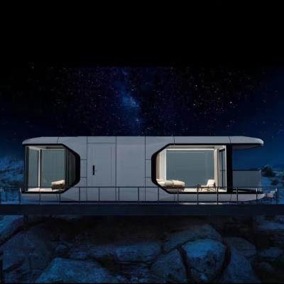 China Modular Prefab Portable Container Tiny Home Luxury Space Capsule House with Aluminum for sale