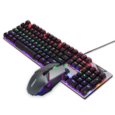 China Mechanical Hot Numpad Gaming Keyboard, Full Key Rollover Wired Rainbow LED Backlit, 104 Keys USB Splashproof Blue Switches for Gaming for sale