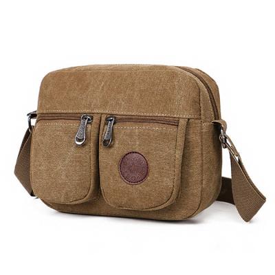 China Fashion New Retro Canvas Shoulder Bag Men's Bag Factory Price Casual Multifunction Casual Messenger Bag for sale