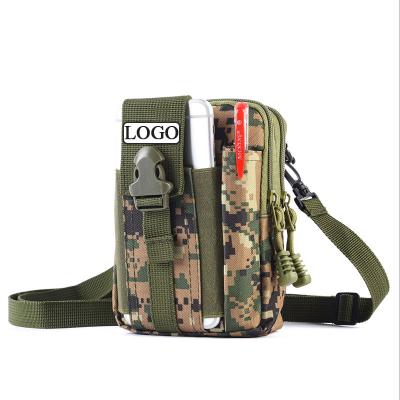 China Customized Logo Mens Sling Shoulder Bag Tactical Messenger Waist Bag With Detachable Strap Cross Body Bag For Daily Life for sale