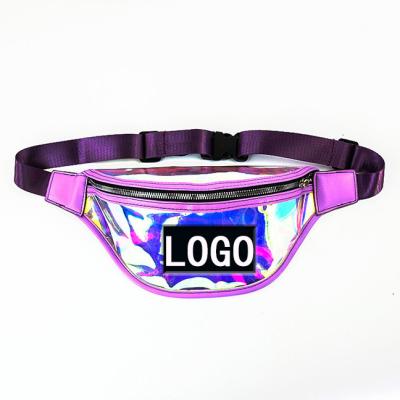 China 2021 New Customized Water Proof Worthless Bag For Women Ladies Waist Bag PVC Reflective Waist Bag for sale