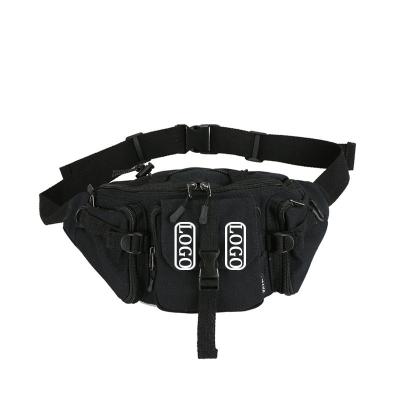 China 2021 New Water Proof Function Shoulder Waterproof Fanny Bag Multiple Back Methods Custom Logo Waist Bag Cool Unisex Crossbody Bag for sale