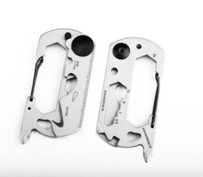 China Free Sample Camping EDC Custom LOGO Oocket Multi Tool Keychain etc. with rope blade for sale