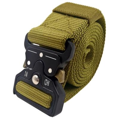 China Fashion Dress Tactical Men's Canvas Belt Metal Insert Buckle Belt Army Military Nylon Tactical Training Belts For Men Premium Male Strap for sale