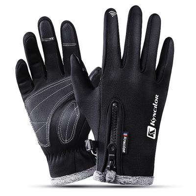 China Hot Selling Striped Winter Running Driving Outdoor Thermal Gloves Gym Cycling Gloves for sale