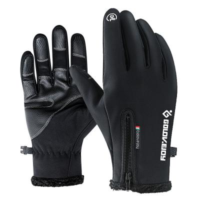 China Short Five Fingers Touch Screen Sports Gym Gloves Waterproof Winter for sale