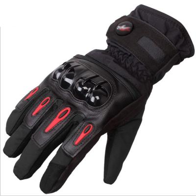 China Racing Hard Knuckle Genuine Leather Durable Motorcycle Gloves For Outdoor Racing Motocross for sale