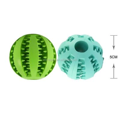 China Import Viable Permeable Nature Ball Feeder 5cm Rubber Pet Toy and Dog Toy for sale