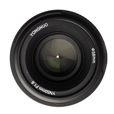 China YONGNUO Original YN50 Millimeter 50mm Lens F1.8 Camera Lens For Canon For Nikon DLSR 52.0*68.0mm Camera Lens for sale