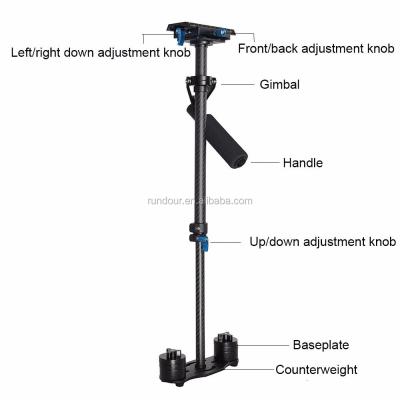 China Body & Rods: Metal /Handle: S60 sponge camera stabilizer DSLR handheld steadycam estabilizador durable for use and hard to break for sale