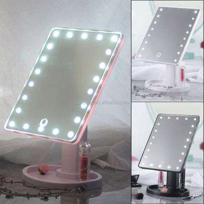 China Lighted Professing 22 LED Touch Screen Cosmetic Makeup Mirror Table Light Up Mirror for sale