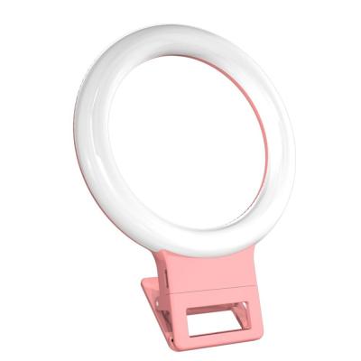 China Newest ABS plastic ring type selfie led light phone lights beauty flash to fill light for iphone mobile phone for sale